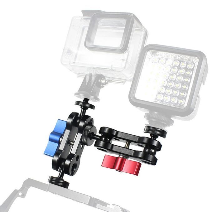 Double Ballhead Mount 1/4 Inch Screw Magic Ball Head Arm