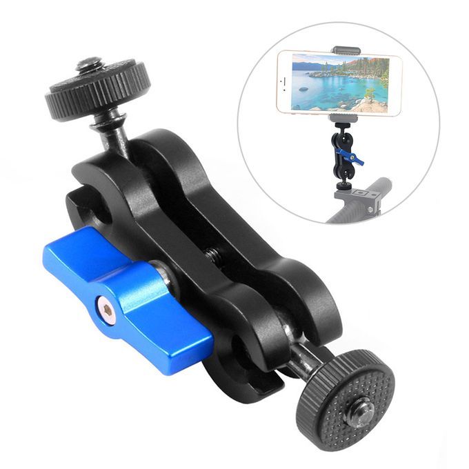 Double Ballhead Mount 1/4 Inch Screw Magic Ball Head Arm