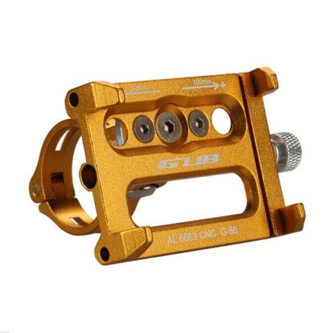 Solid Metal Bike Bicycle Motorcycle Handle Phone Mount Holder For CellPhone GPS Gold (gold)