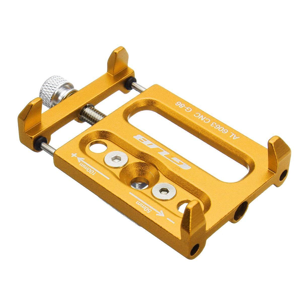 Solid Metal Bike Bicycle Motorcycle Handle Phone Mount Holder For CellPhone GPS Gold (gold)