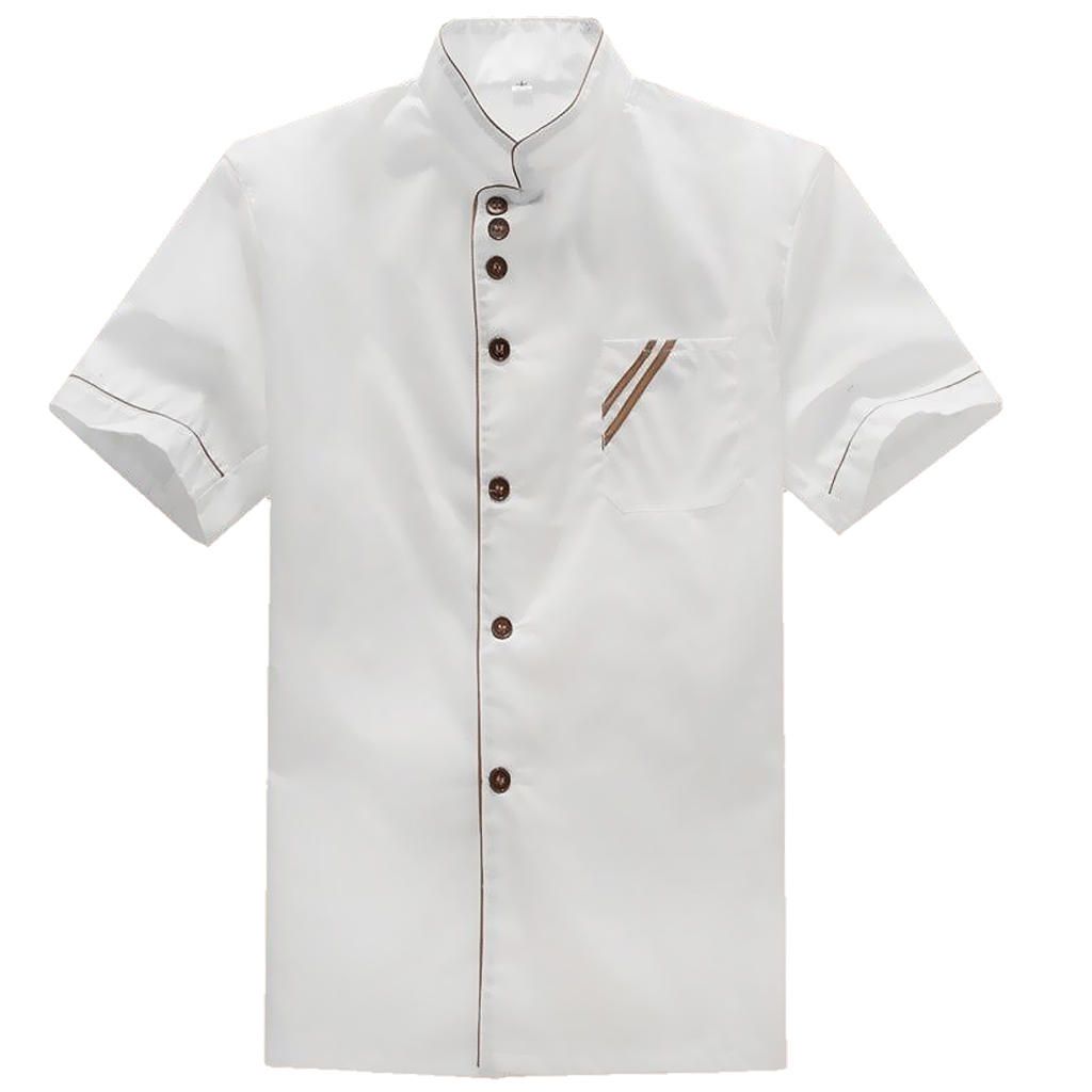 Chef Clothing Jacket Coat Catering Cook Uniform Short