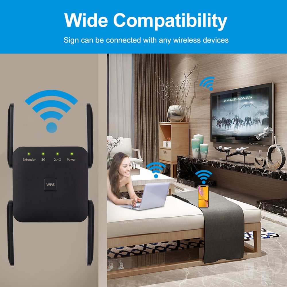 5 Ghz WiFi Repeater Wireless Wifi Extender 1200Mbps Wi-Fi