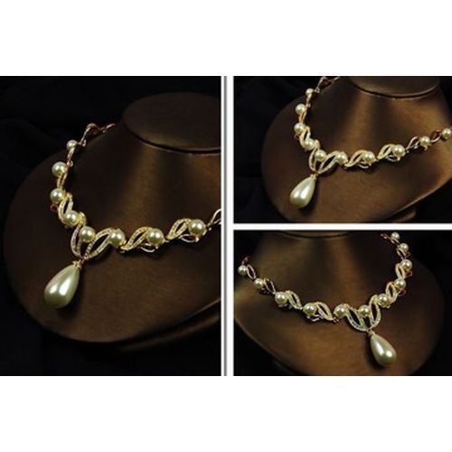 Pearl Necklace Earrings Bridal Jewelry Sets Lady Jewelry