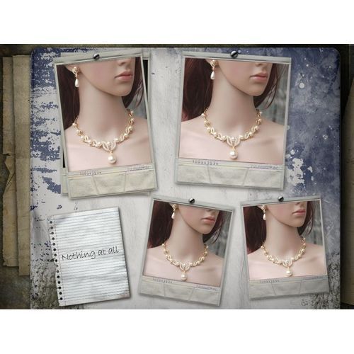 Pearl Necklace Earrings Bridal Jewelry Sets Lady Jewelry