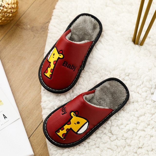 Flip Flop Plush Toddler Slides Indoor Shoes House Children Slippers