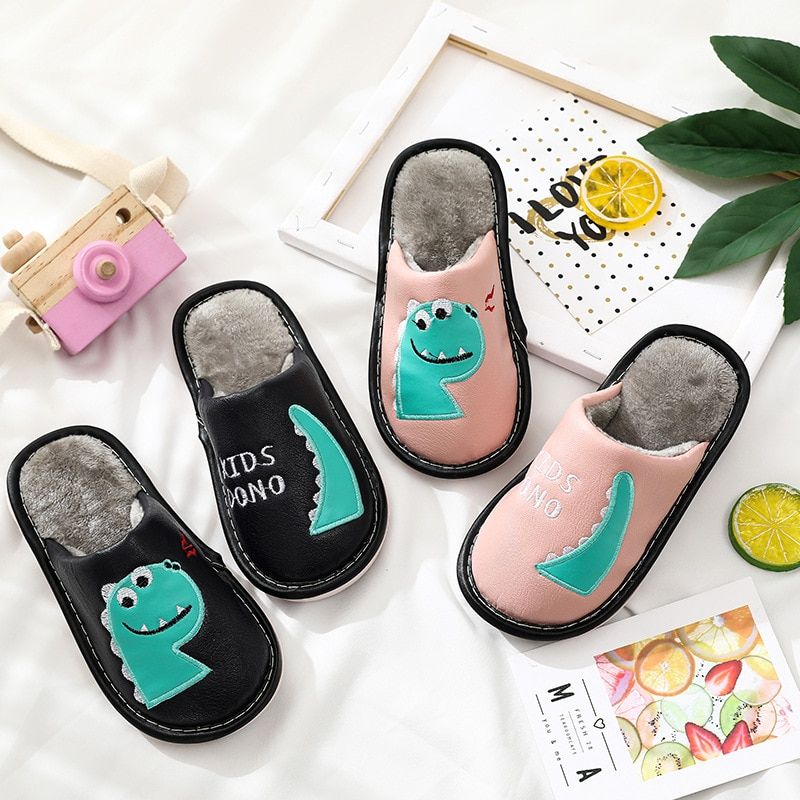 Flip Flop Plush Toddler Slides Indoor Shoes House Children Slippers