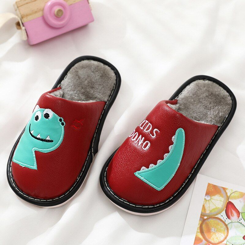 Flip Flop Plush Toddler Slides Indoor Shoes House Children Slippers