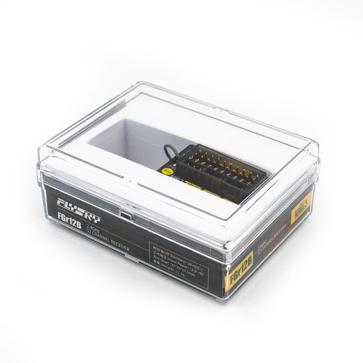 FLYSKY FGr12B 2.4GHz 12CH Receiver PWM PPM Ibus for AFHDS3 Transmitters RF Modules PL18/ NB4 /NB4 Lite RC Car Boat Vehicle