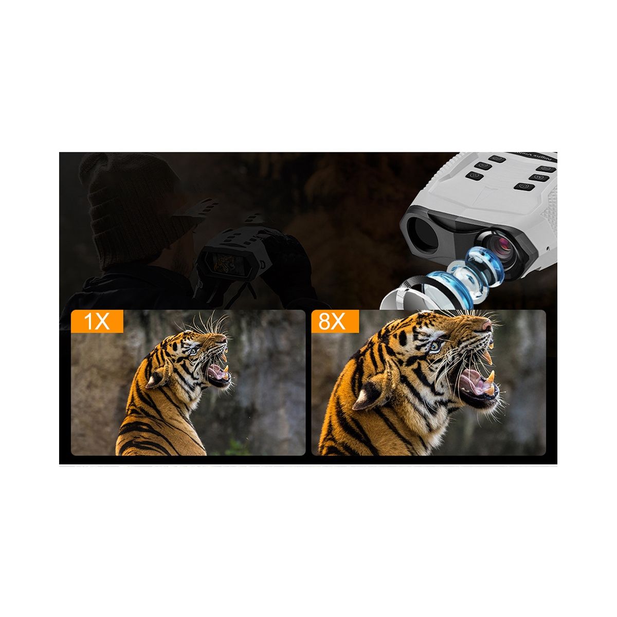 4K HD Digital Infrared Night Vision 48Mp 600M Full-Dark View