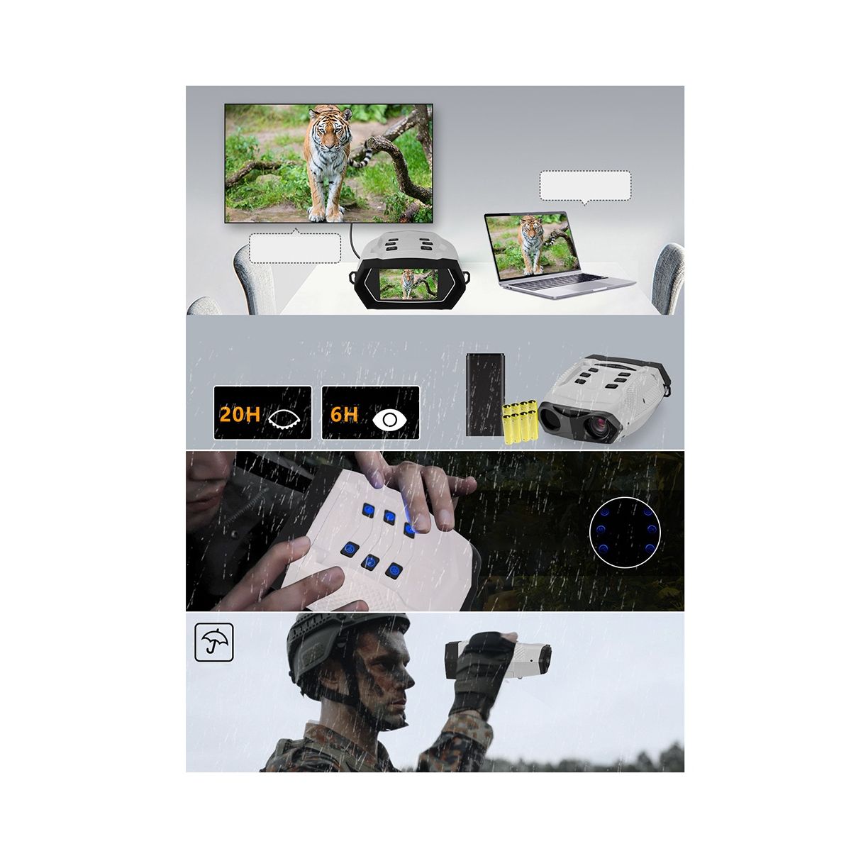 4K HD Digital Infrared Night Vision 48Mp 600M Full-Dark View