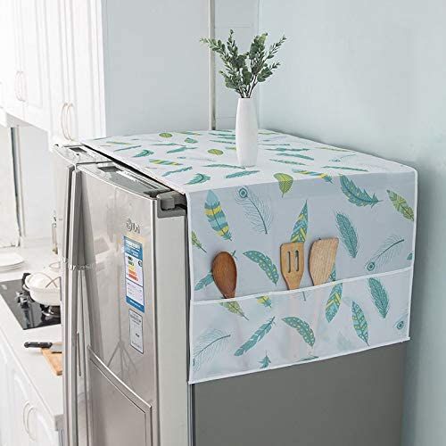 Fridge Dust-Proof Top Cover With Side Pockets