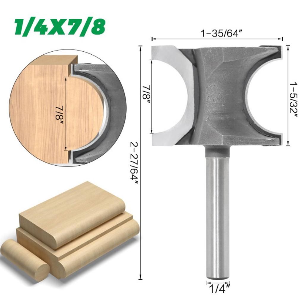 8 Sizes Semi-Circular Router Bits  Machine Woodworking G