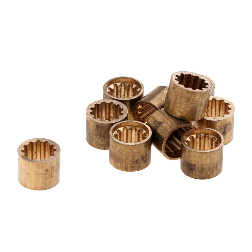 10pcs Pack Billiard  Tips Brass Replacement Tips For Snooker Pool