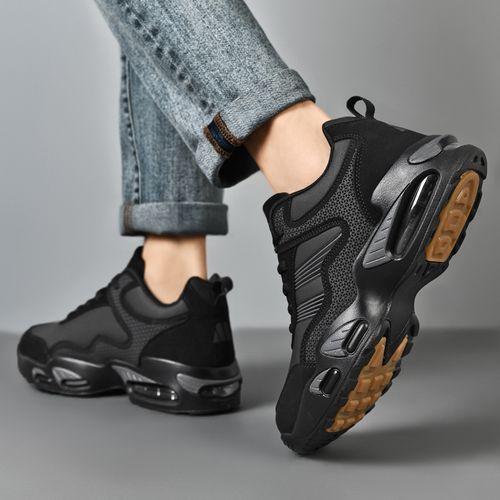New Arrival High-top Sneakers Men Big Size 38-47 High Quality PU Leather Damping Cushion Sneakers Male Basket Shoes Cool Outdoor Footwear Black