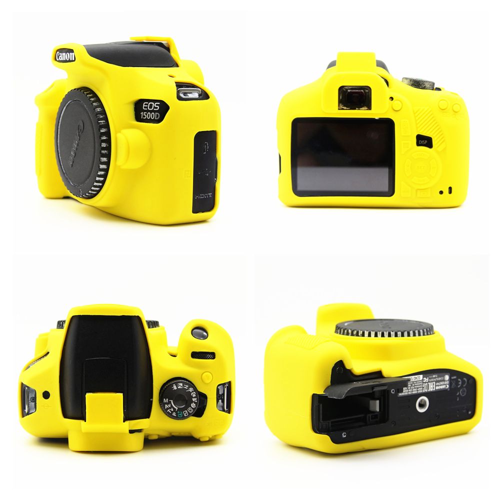 Silicone Case For Canon 1300D 1500D 2000D, Rebel T6 T7, Kiss X80 X90 Protective Soft Cover