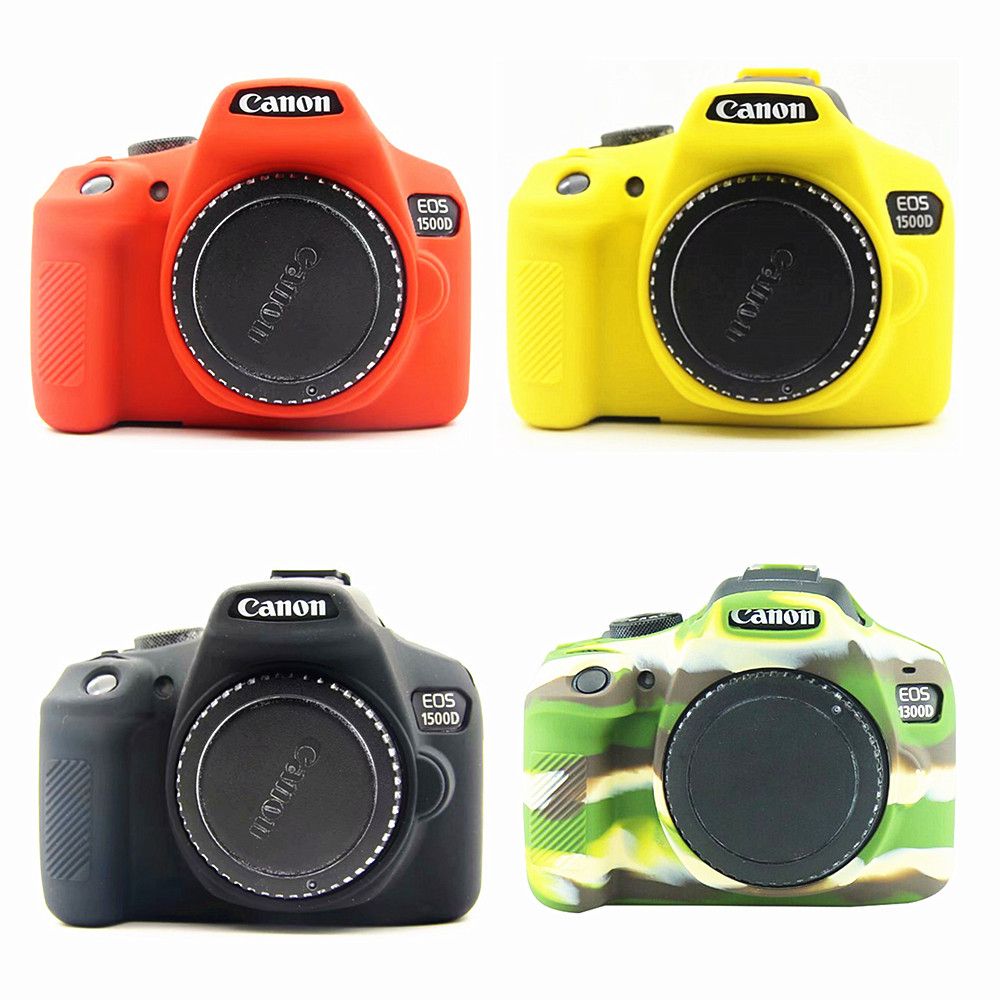 Silicone Case For Canon 1300D 1500D 2000D, Rebel T6 T7, Kiss X80 X90 Protective Soft Cover