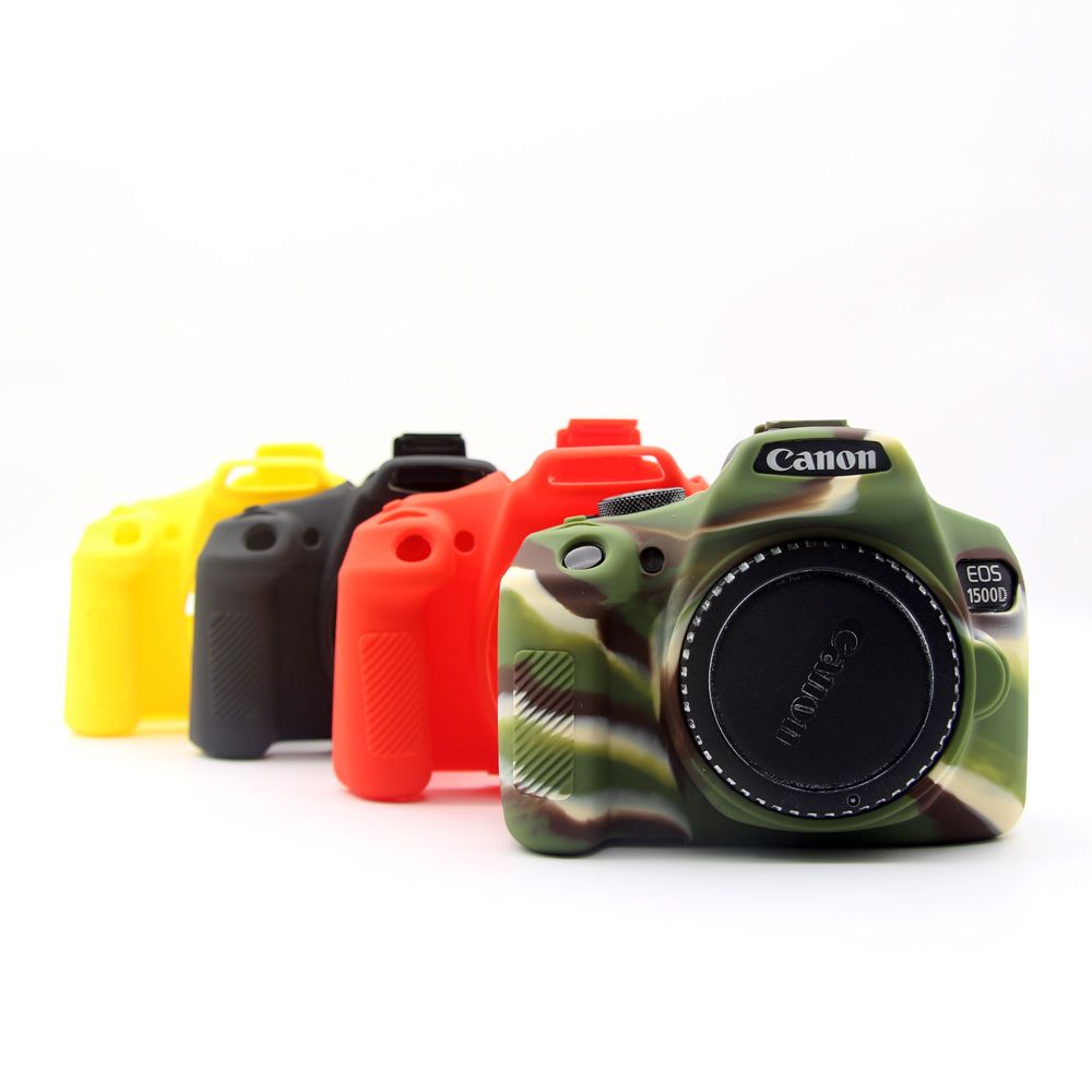 Silicone Case For Canon 1300D 1500D 2000D, Rebel T6 T7, Kiss X80 X90 Protective Soft Cover