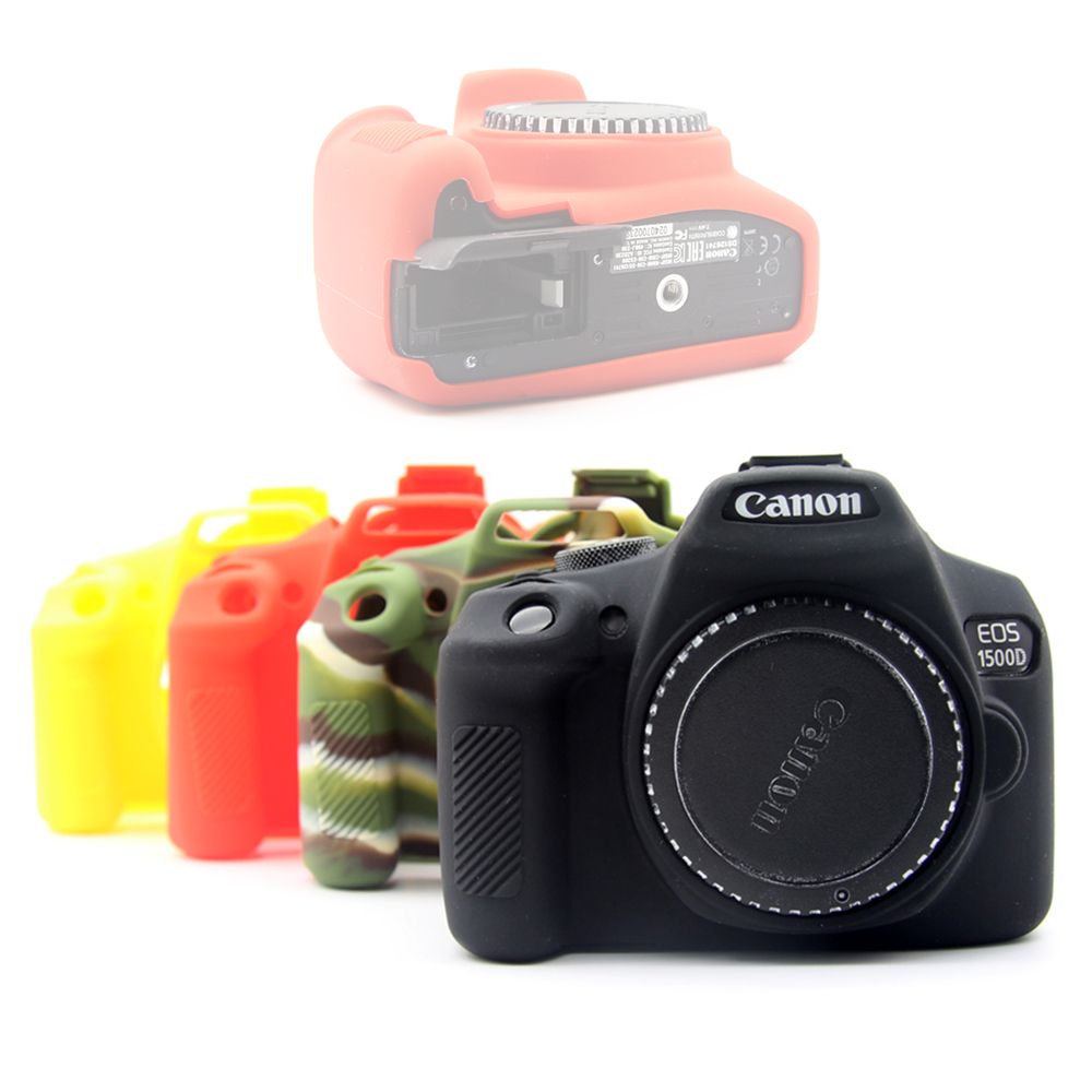 Silicone Case For Canon 1300D 1500D 2000D, Rebel T6 T7, Kiss X80 X90 Protective Soft Cover