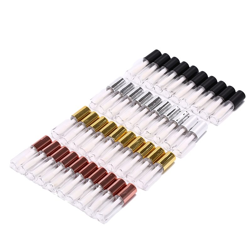 10pcs/lot DIY Lip Balm Tube Container With Cap Empty Lipstick Bottle Lipgloss Tube Cosmetic Sample Container(#black)