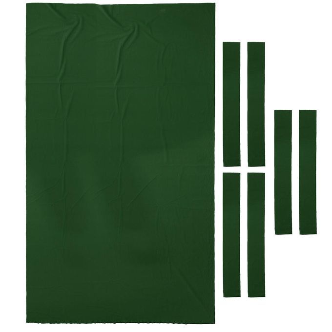 1pc Pool Table Cloth 6pc Felt Strips 9ft Snooker Billiards Table Green