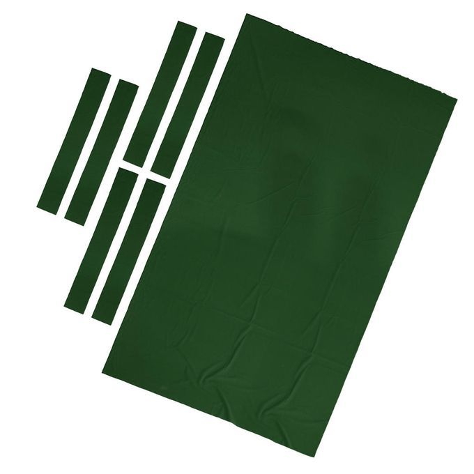 1pc Pool Table Cloth 6pc Felt Strips 9ft Snooker Billiards Table Green