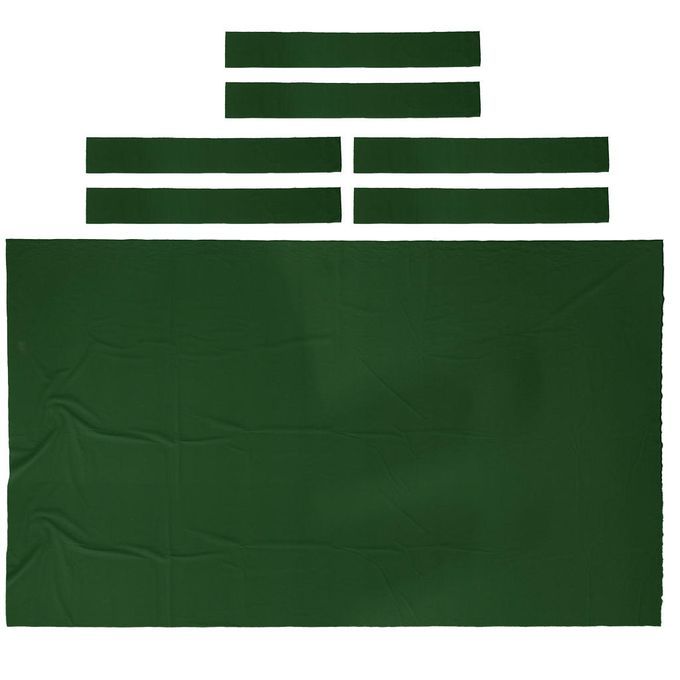 1pc Pool Table Cloth 6pc Felt Strips 9ft Snooker Billiards Table Green