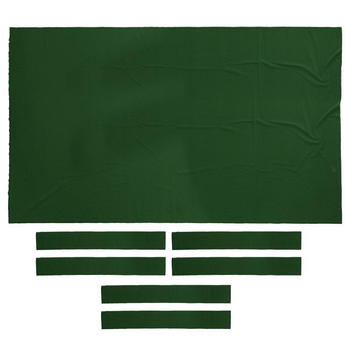 1pc Pool Table Cloth 6pc Felt Strips 9ft Snooker Billiards Table Green