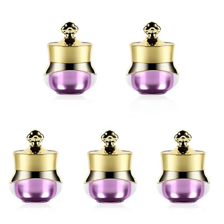 5 PCS Acrylic Travel Containers With Hard Sealed Lids Suitab