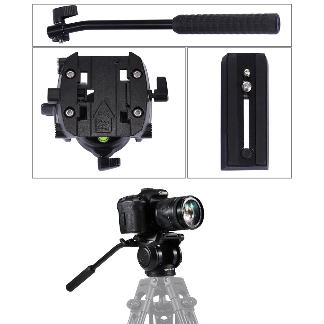 Small Heavy Duty Video Camera Tripod Action Drag Head