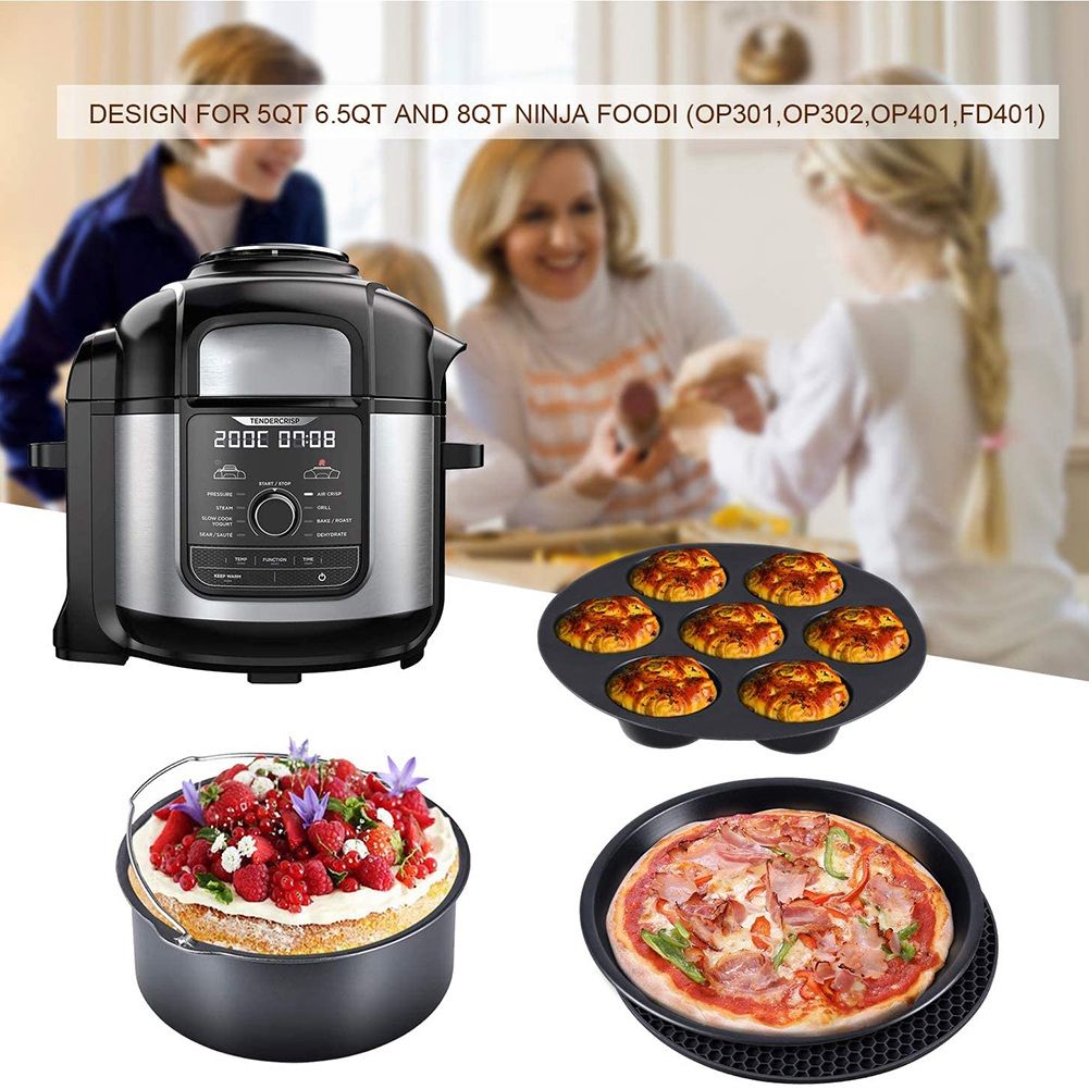 4 Set Pressure Cooker, Steamer & Air Fryer Bakeware