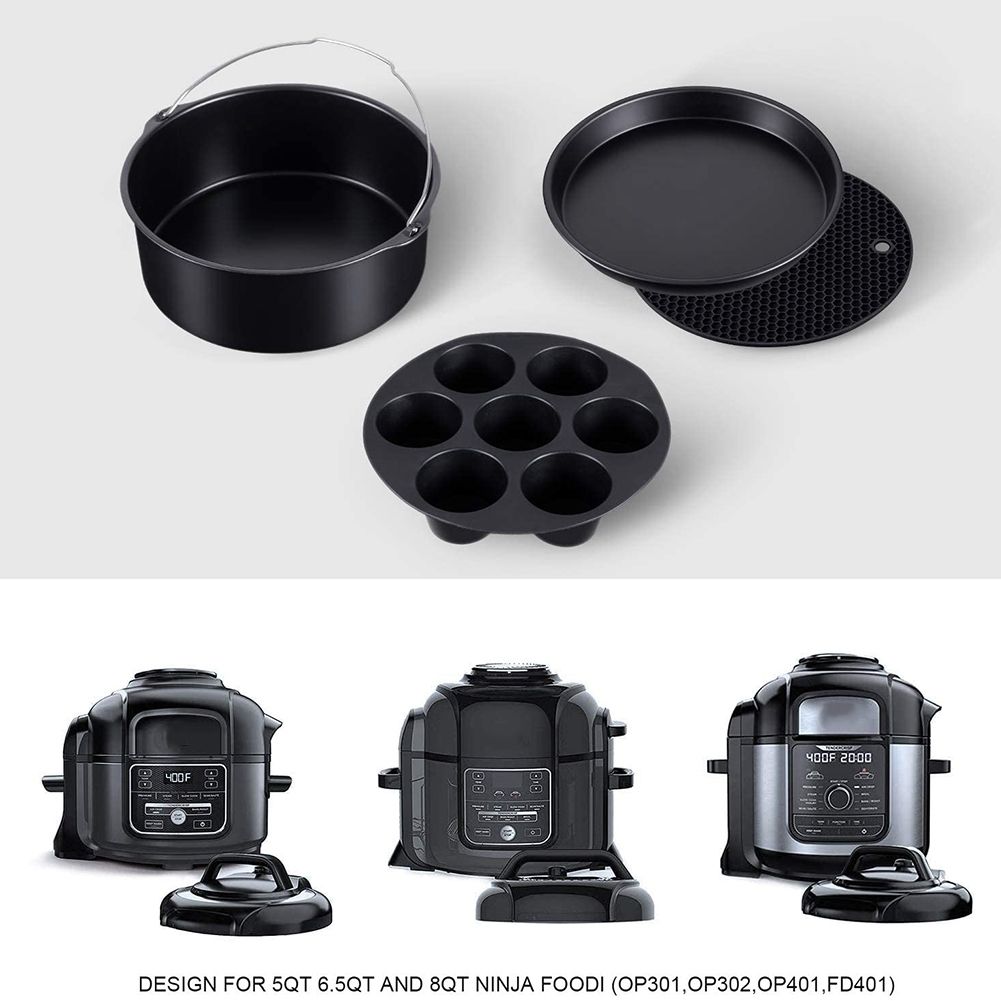 4 Set Pressure Cooker, Steamer & Air Fryer Bakeware