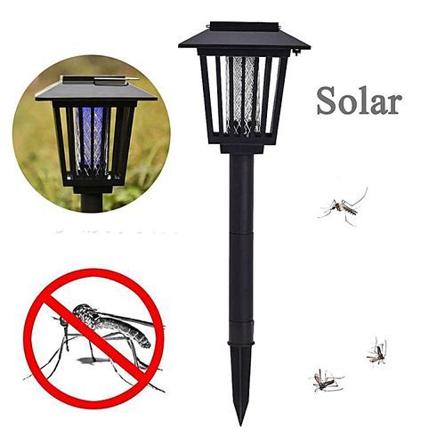 Mosquito Insect Zapper Accent Kill Bugs Killer With Solar LED Garden Light Lamp