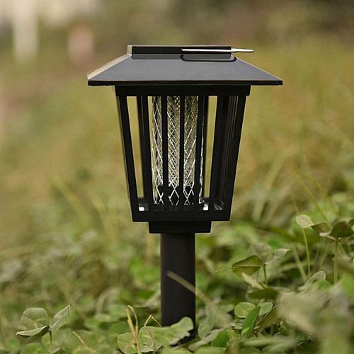 Mosquito Insect Zapper Accent Kill Bugs Killer With Solar LED Garden Light Lamp