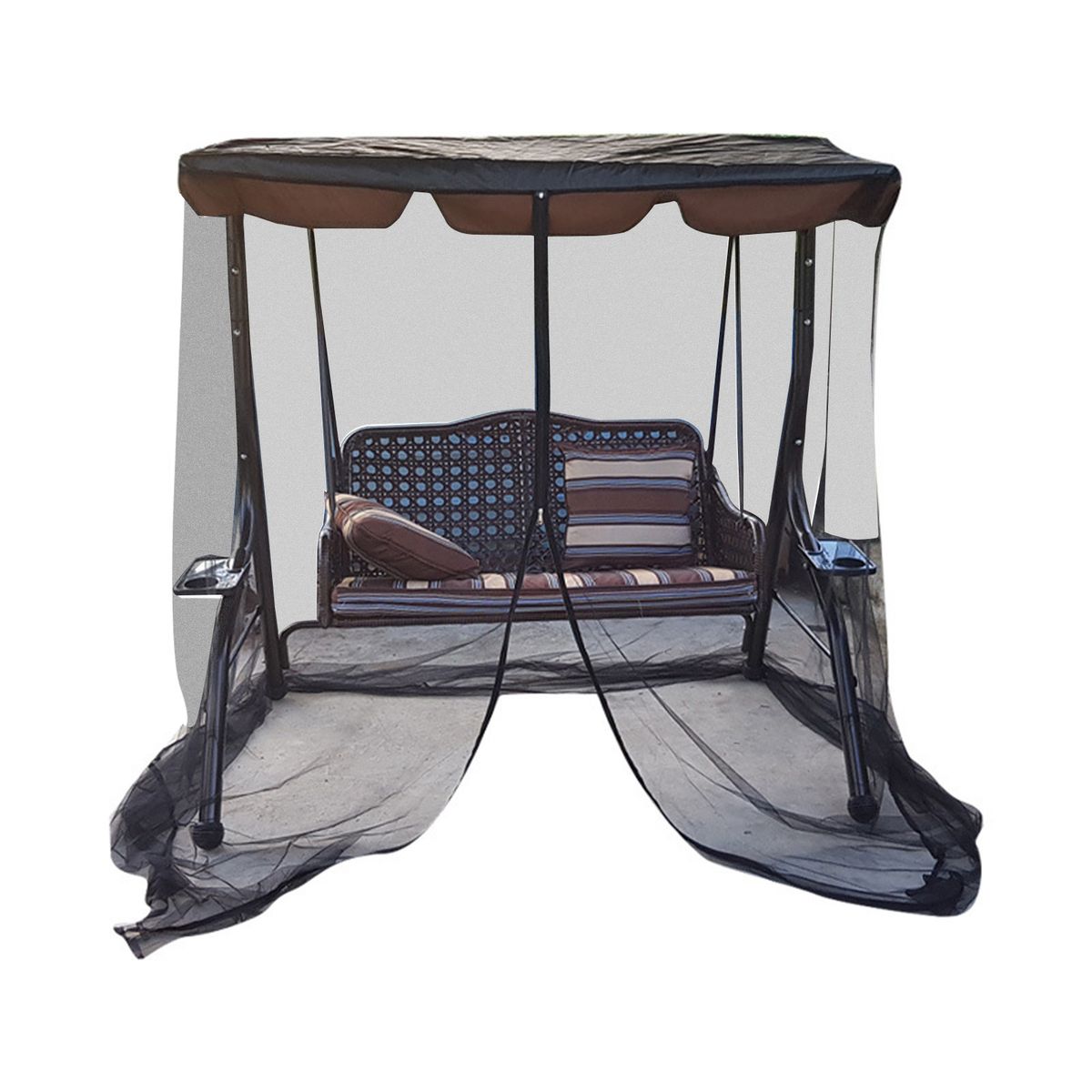 Outdoor Swing Chair Mesh Net Water Resistant Patio Seater