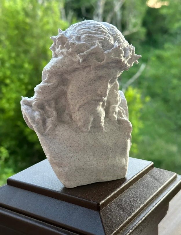 Head Of Christ By Jean Baptiste Clesinger - White
