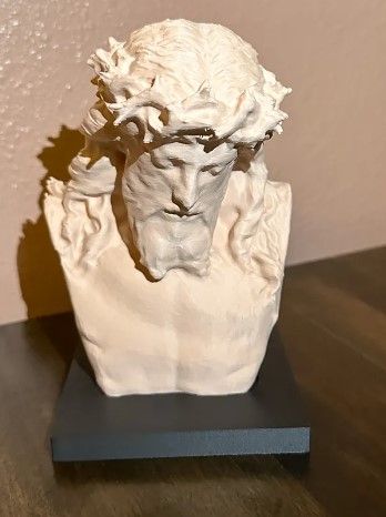 Head Of Christ By Jean Baptiste Clesinger - White