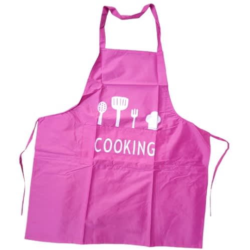 Waterproof Polyester Cooking Apron - Pink