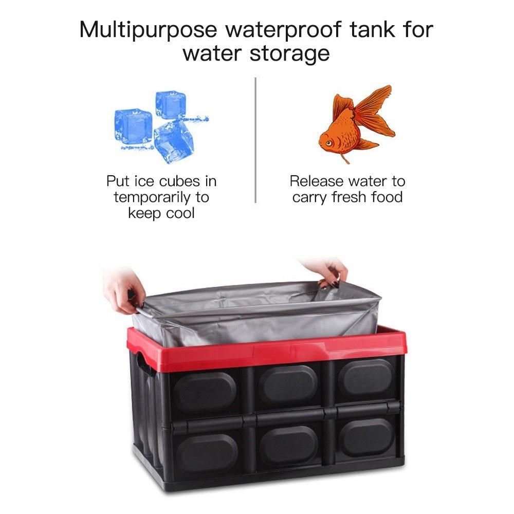 Vehicle-Mounted Folding Lastics Auto Storage Case Dual Purpose Portable Multi-Function Large Capacity Storage Case