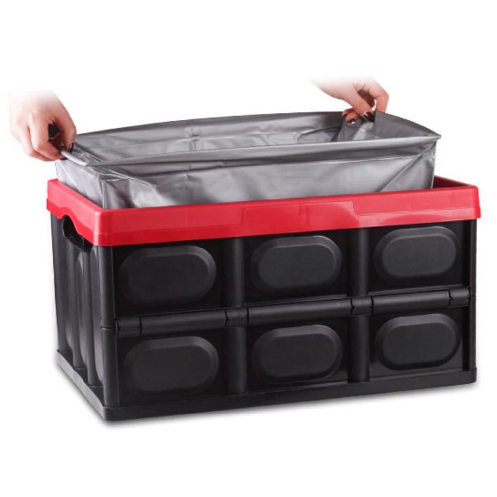Vehicle-Mounted Folding Lastics Auto Storage Case Dual Purpose Portable Multi-Function Large Capacity Storage Case
