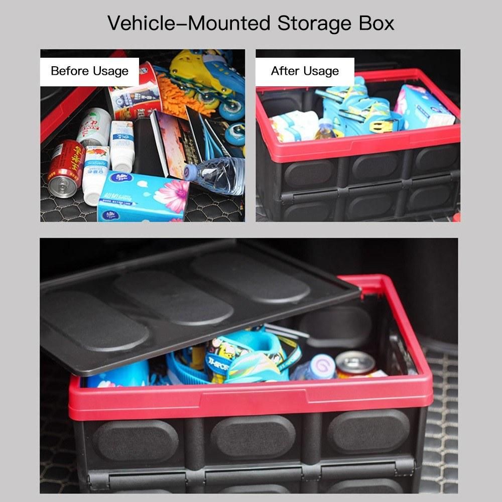 Vehicle-Mounted Folding Lastics Auto Storage Case Dual Purpose Portable Multi-Function Large Capacity Storage Case