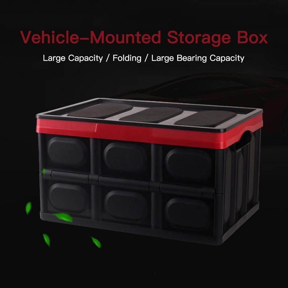 Vehicle-Mounted Folding Lastics Auto Storage Case Dual Purpose Portable Multi-Function Large Capacity Storage Case