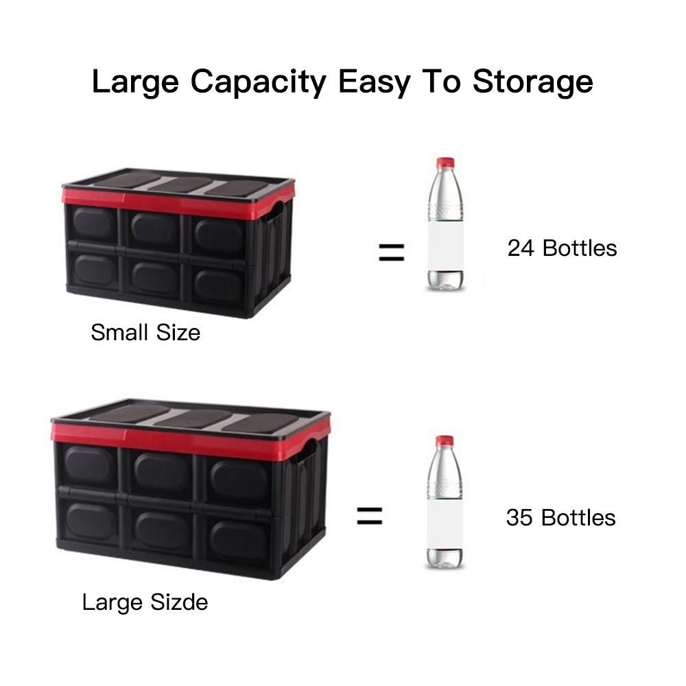 Vehicle-Mounted Folding Lastics Auto Storage Case Dual Purpose Portable Multi-Function Large Capacity Storage Case