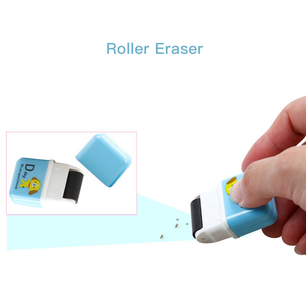 6pcs Cute Animal Pencil Eraser Cartoon Small Roller Erasers