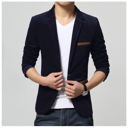 Men's Suit Jacket Big Size Man Business Corduroy Men Blazer