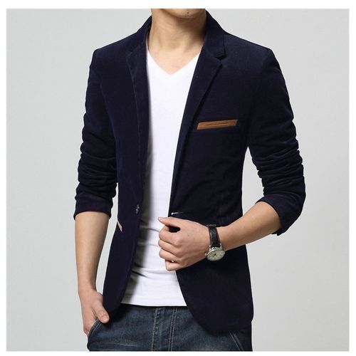 Men's Suit Jacket Big Size Man Business Corduroy Men Blazer