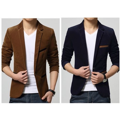 Men's Suit Jacket Big Size Man Business Corduroy Men Blazer