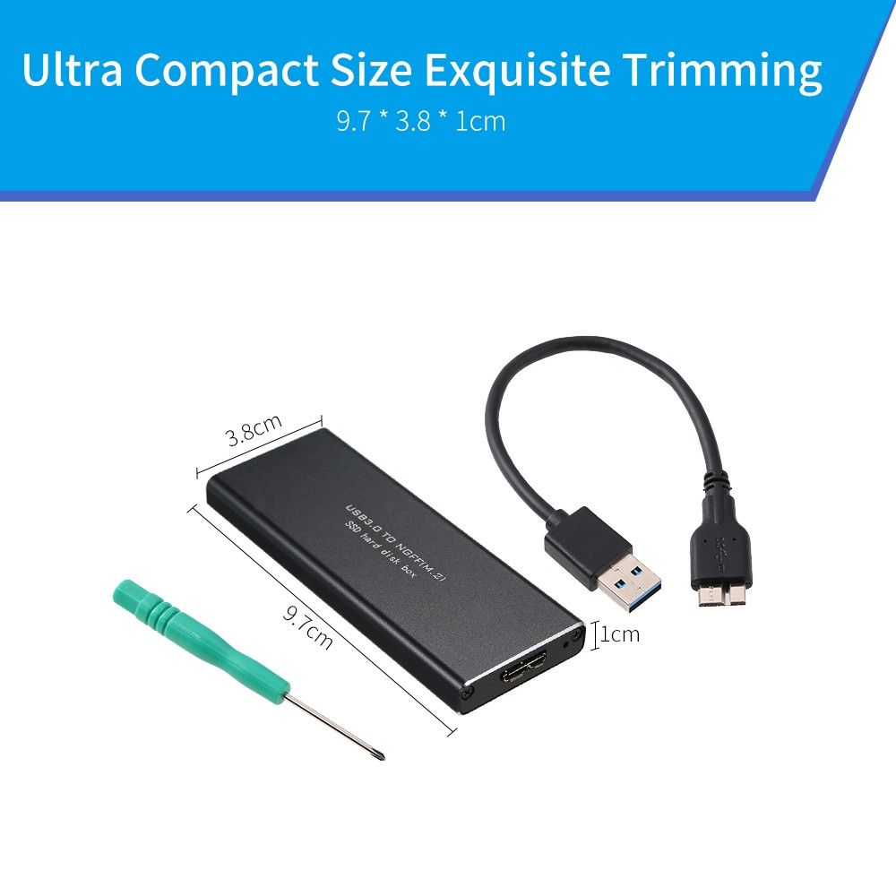 NGFF M.2 To USB 3.0 5Gbps SSD Enclosure Adapter Storage Case