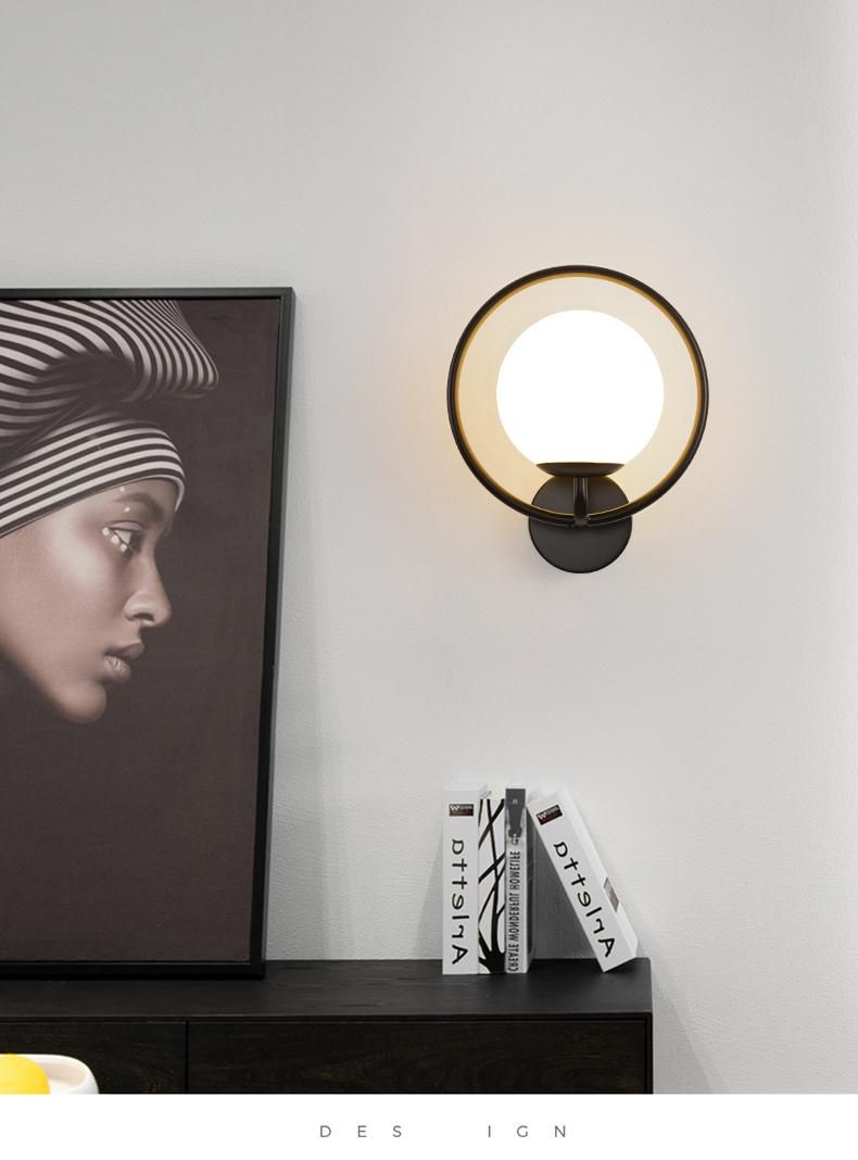 Simple and creative bedroom wall lamp