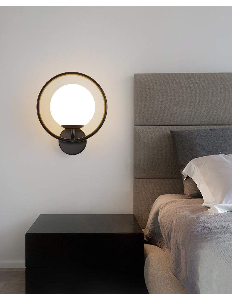 Simple and creative bedroom wall lamp