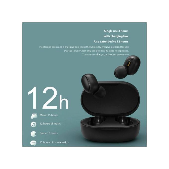 TWS Wirless Pods BT 5.0 A6 Earbuds-Black